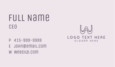 Creative Studio Letter W Business Card Image Preview