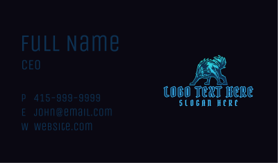 Wild Wolf  Mascot Business Card Image Preview