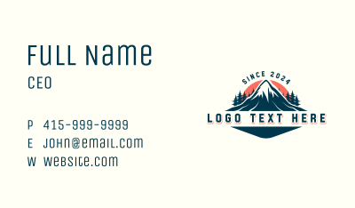 Alpine Peak Mountain Business Card Image Preview