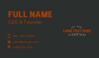 Strong Masculine Wordmark Business Card Image Preview