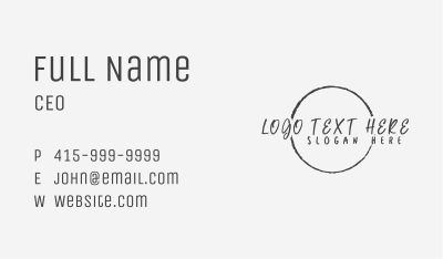 Rustic Script Business Business Card Image Preview