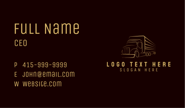 Freight Delivery Automobile Business Card Design Image Preview