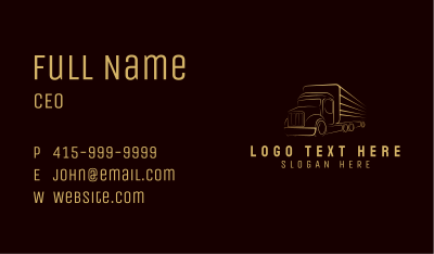 Freight Delivery Automobile Business Card Image Preview