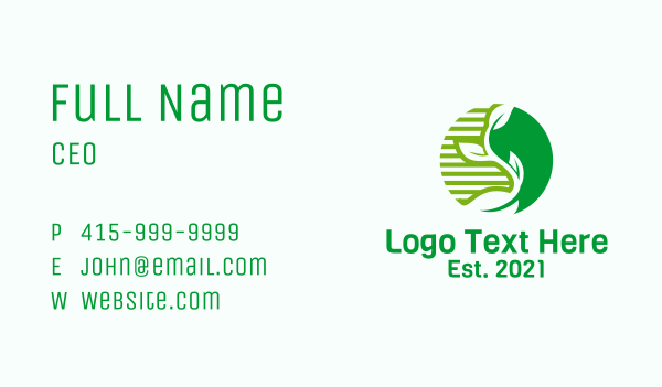 Nature Sprout Leaf  Business Card Design Image Preview