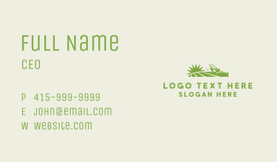 Lawn Mower Grass Field Business Card Image Preview