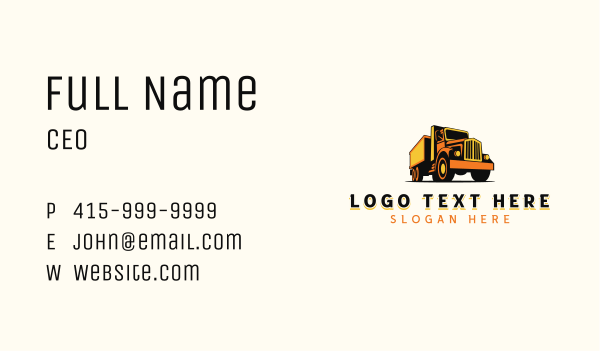 Truck Freight Haulage Business Card Design Image Preview