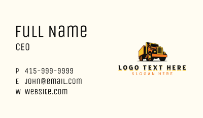 Truck Freight Haulage Business Card Image Preview