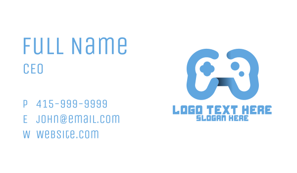 Modern Blue Controller Business Card Design Image Preview