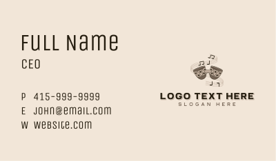 Musical African Drummer Business Card Image Preview