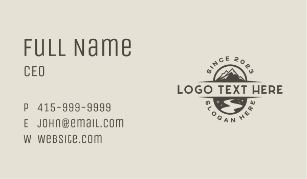 Travel Mountain Lake Business Card Design Image Preview
