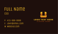 Electric Plug Letter U Business Card Image Preview