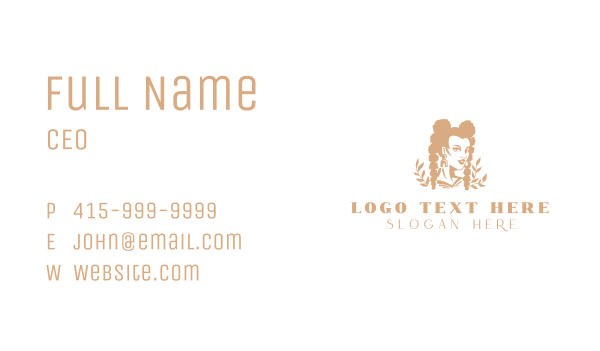 Afro Hair Salon Business Card Design Image Preview