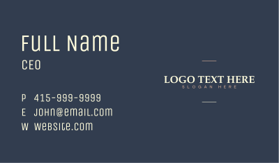 Generic Elegant Wordmark Business Card Image Preview