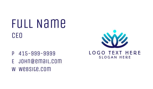 Helping Hands Charity Business Card Design Image Preview