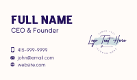 Feminine Watercolor Wordmark Business Card Image Preview