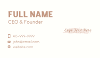 Feminine Elegant Wordmark Business Card Image Preview