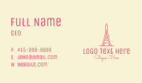 Pink Eiffel Tower  Business Card Image Preview