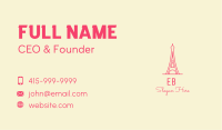 Pink Eiffel Tower  Business Card Image Preview