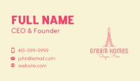 Pink Eiffel Tower  Business Card Image Preview
