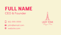 Pink Eiffel Tower  Business Card Image Preview