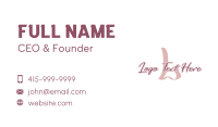 Feminine Beauty Script Lettermark Business Card Image Preview