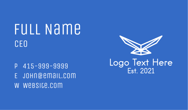 Minimalist Eagle Business Card Design Image Preview