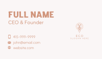 Pink Macrame Letter X Business Card Design