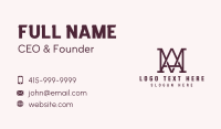 M & A Monogram Business Card Image Preview