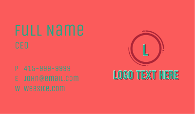 Simple Fashion Letter  Business Card Image Preview