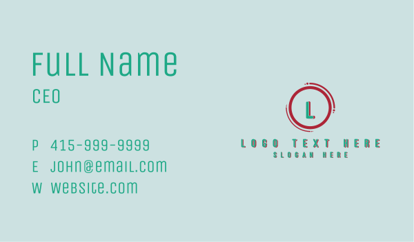 Simple Fashion Letter  Business Card Design Image Preview