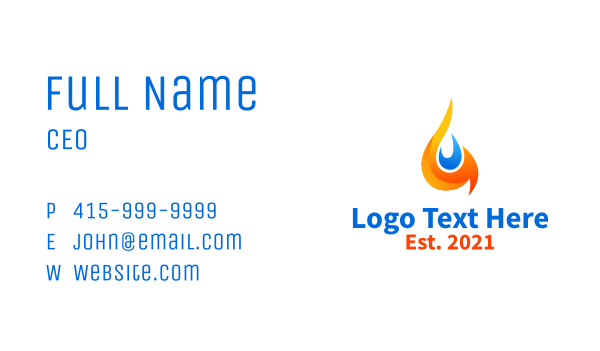 Thermal Fire Element  Business Card Design Image Preview