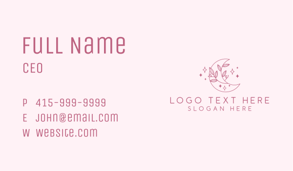 Organic Artisanal Moon Business Card Design