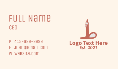 Candle Lamp Light Business Card Image Preview