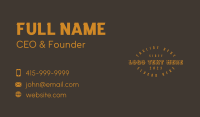 Vintage Brand Wordmark Business Card Preview