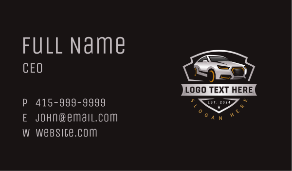 Car Detailing Vehicle Business Card Design Image Preview