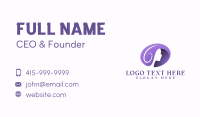 Purple Woman Skincare Business Card Design