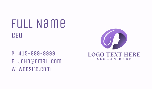 Purple Woman Skincare Business Card Design Image Preview