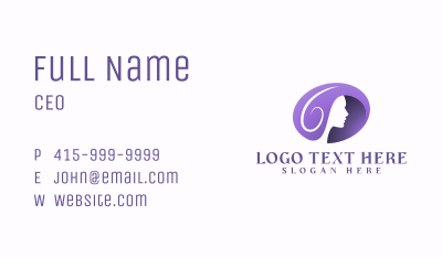 Purple Woman Skincare Business Card Image Preview