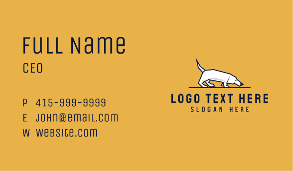 Sniffing Pet Dog Business Card Design Image Preview
