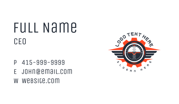 Aviation Wing Gauge Business Card Design Image Preview