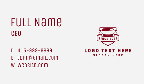 Sports Car Garage Business Card Design Image Preview