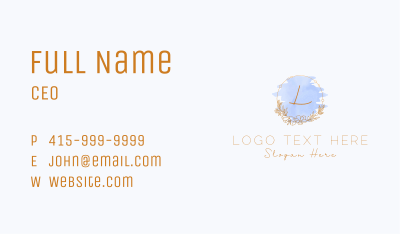 Floral Watercolor Styling Letter Business Card Image Preview