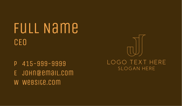 Startup Business Letter J Business Card Design Image Preview
