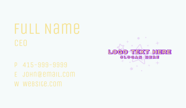 Cosmic Stardust Galaxy Business Card Design Image Preview