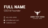 Texas Bull Steakhouse Business Card Design