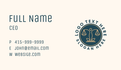 Court House Scale Badge Business Card
