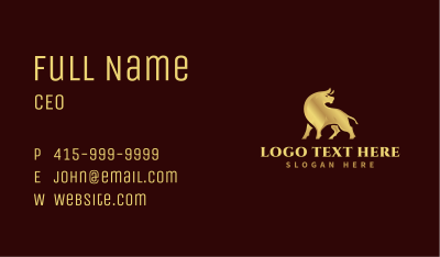 Luxury Bull Ranch Business Card Image Preview