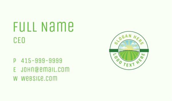 Lawn Field Mowing Business Card Design Image Preview