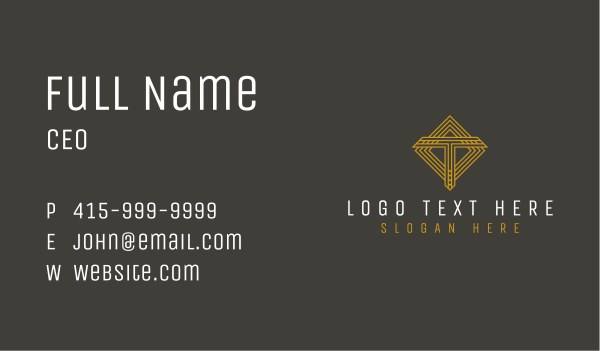 Corporate Firm Letter T Business Card Design Image Preview