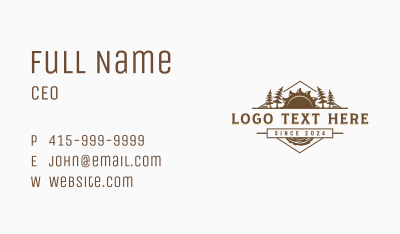 Forest Lumberjack Woodwork Business Card Image Preview